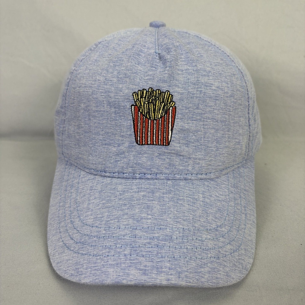 No Brand Baseball Cap French Fries OS Blue Heathered Embroidered Hat